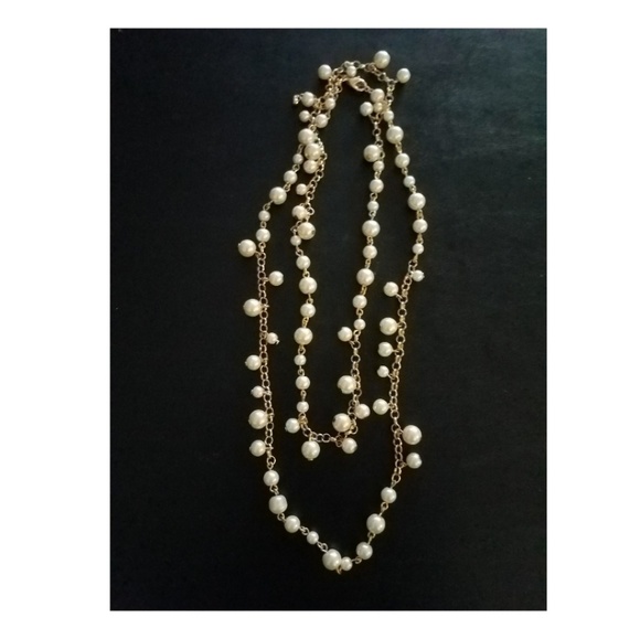 unbranded Jewelry - White pearl long necklace jewelry